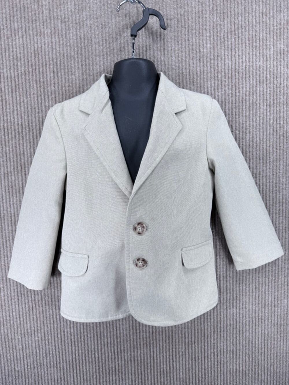 Nautica Toddler Boys Khaki Suit Jacket Blazer Size 4T / 4 Regular